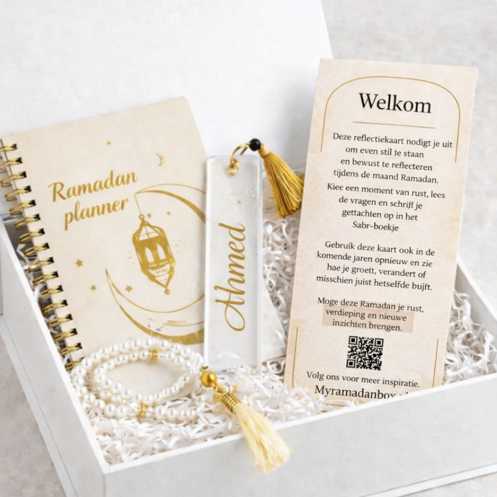 Ramadan cadeau – Myramadanbox® Tazkiyah Reflectie met luxe Ramadan planner.